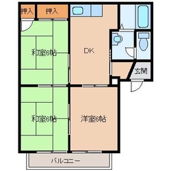 イースト通りＤ棟の物件間取画像